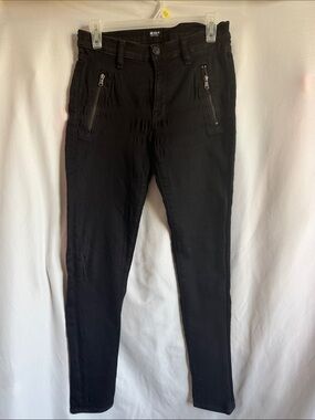 Hudson Jeans Women’s Black Skinny Jeans with Zip Front Pockets
